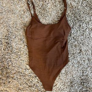 Size L Outdoor Voices Brown BodySuit (thong)